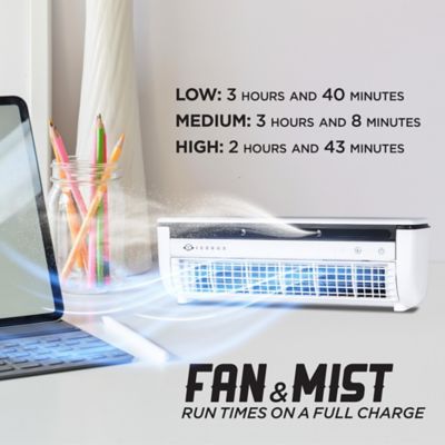 Image showing  Cooling Mist Fan, Small Portable Fan with Evaporative Humidifier, 3 Speeds, 8.8oz/260ml Tank