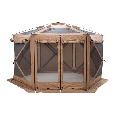 Image showing  G6 Cool Top 6-Sided Portable Gazebo, 8-Person & Table, Badlands Brown