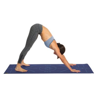 Image showing  AlignMat Body-Alignment Yoga Mat (Blue)