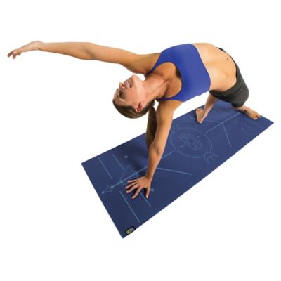 Image showing 6 th GoFit AlignMat Body-Alignment Yoga Mat (Blue)