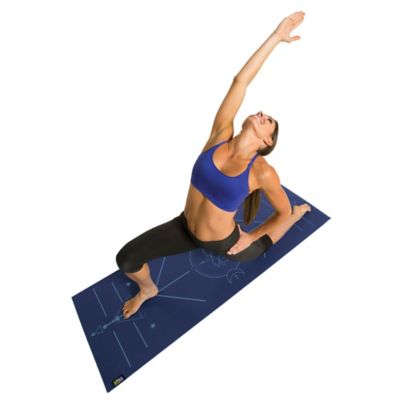 Image showing 7 th GoFit AlignMat Body-Alignment Yoga Mat (Blue)