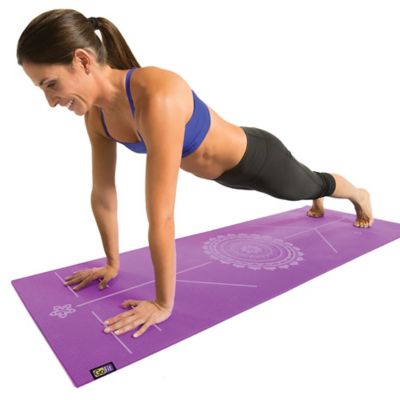 Image showing  AlignMat Body-Alignment Yoga Mat (Purple)