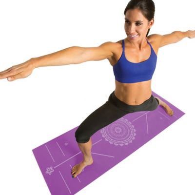 Image showing  AlignMat Body-Alignment Yoga Mat (Purple)