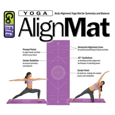 Image showing  AlignMat Body-Alignment Yoga Mat (Purple)