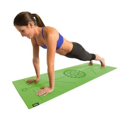Image showing 8 th GoFit AlignMat Body-Alignment Yoga Mat (Green)