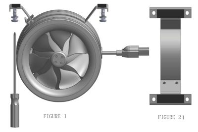 Image showing  8 in Mixed Flow Inline Duct Fan, 600 CFM 120V (1-Pack)