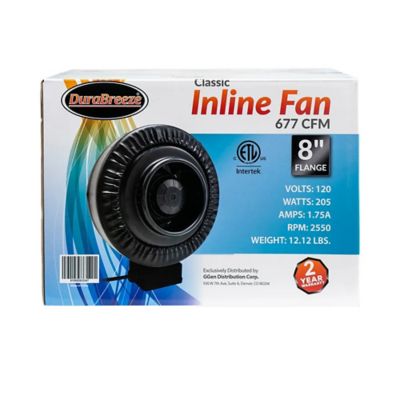 Image showing  8 in Classic Inline Duct Fan, 677 CFM 120V / 205W / 1.75A (1-Pack)