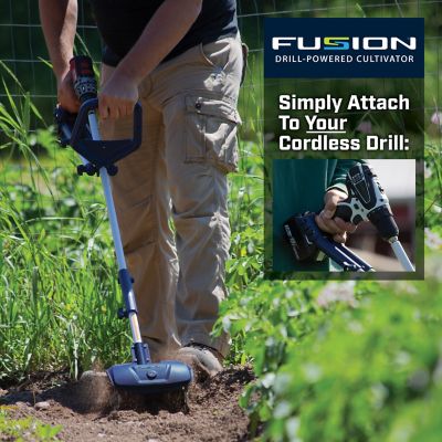 Image showing  Drill-Powered Cultivator, Compatible With Most Cordless Drills