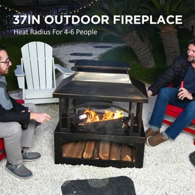 Image showing  37 in. Outdoor Wood Burning Fireplace