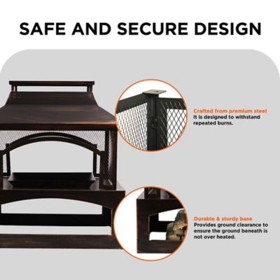 Image showing  37 in. Outdoor Wood Burning Fireplace