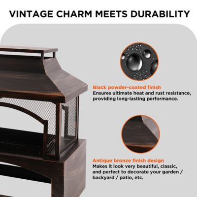 Image showing  37 in. Outdoor Wood Burning Fireplace