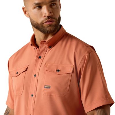 Image showing 4 th Ariat Men's Rebar Made Tough VentTEK DuraStretch Short Sleeve Work Shirt