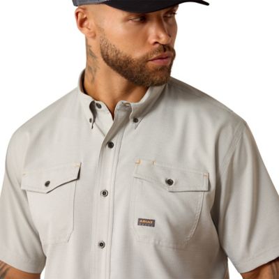 Image showing 4 th Ariat Men's Rebar Made Tough VentTEK DuraStretch Short Sleeve Work Shirt