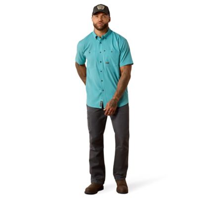 Image showing 5 th Ariat Men's Rebar Made Tough 360 Airflow Short Sleeve Work Shirts