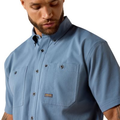 Image showing 3 th Ariat Men's Rebar Made Tough 360 Airflow Short Sleeve Work Shirts