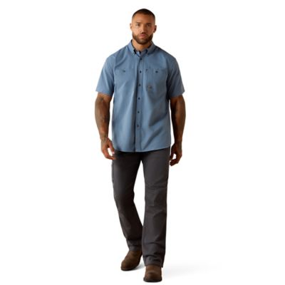 Image showing 4 th Ariat Men's Rebar Made Tough 360 Airflow Short Sleeve Work Shirts
