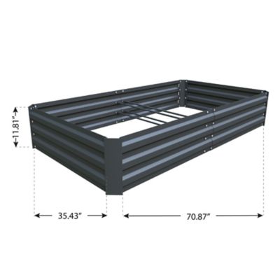 Image showing  12-in x 71-in x 35.5-in Raised Garden Bed