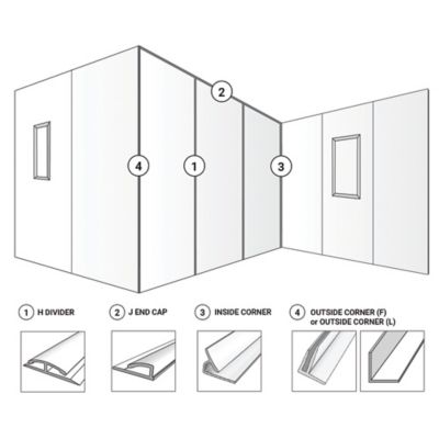Image showing 8 th Palclad J End Cap Almond 8 ft.
