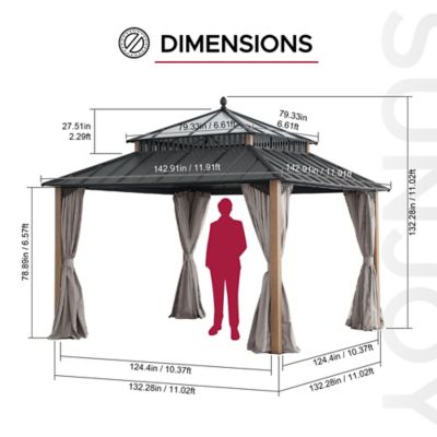 Image showing  12 ft. x 12 ft. Kingston PC Top Gazebo