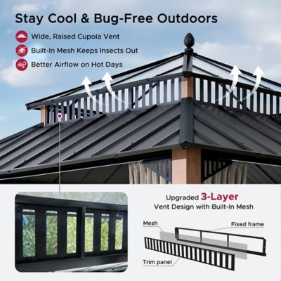 Image showing  12 ft. x 12 ft. Kingston PC Top Gazebo