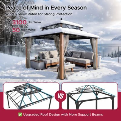 Image showing 8 th Sunjoy 12 ft. x 12 ft. Kingston PC Top Gazebo