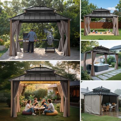 Image showing  12 ft. x 10 ft. Kingston Hardtop Rectangular Gazebo