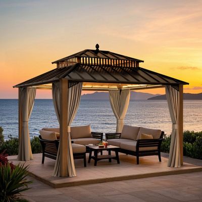 Image showing  12 ft. x 10 ft. Kingston Hardtop Rectangular Gazebo