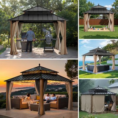 Image showing  12 ft. x 12 ft. Kingston Hardtop Rectangular Gazebo