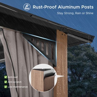 Image showing 5 th Sunjoy 12 ft. x 12 ft. Kingston Hardtop Rectangular Gazebo