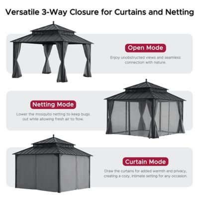 Image showing  12 ft. x 12 ft. Kingston Hardtop Rectangular Gazebo