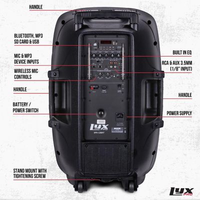 Image showing  SPA-15 Battery 15 in. PA Speaker