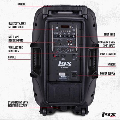 Image showing  SPA-12 Battery 12 in. PA Speaker