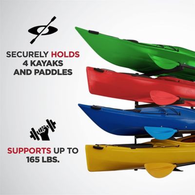 Image showing  Wall Mounted 4 Kayak Rack