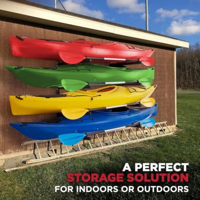 Image showing  Wall Mounted 4 Kayak Rack