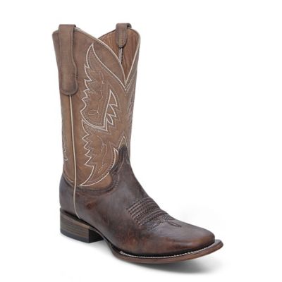 Circle G Men's Embroidery Wide Square Toe Cowboy Boots