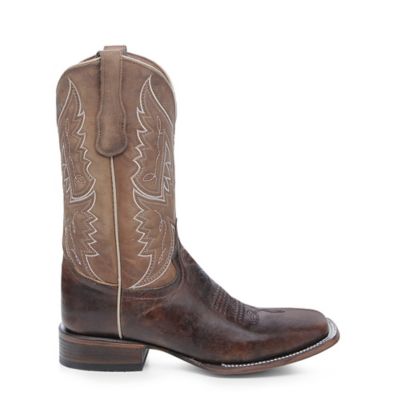 Image showing 1 th Circle G Men's Embroidery Wide Square Toe Cowboy Boots