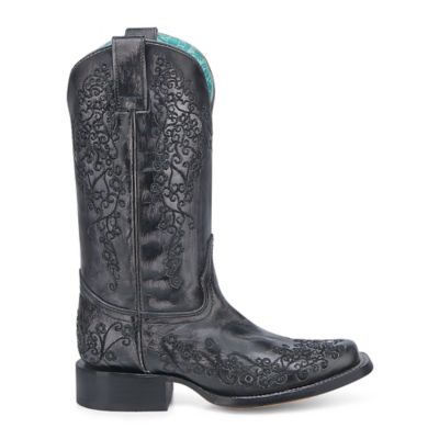 Image showing 1 th Corral Women's Floral Embroidery Square Toe Cowgirl Boots
