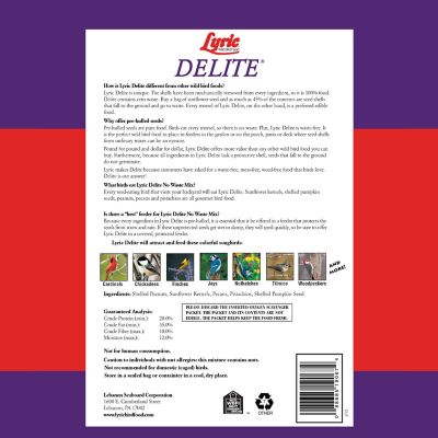 Image showing  Delite No Waste Bird Food Mix with Shell-Free Nuts and Seeds, Attracts Chickadees and Finches