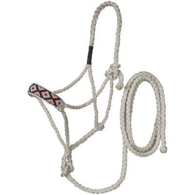 Tough1 Beaded Mule Tape Halter with Lead
