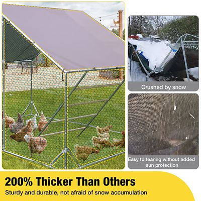 Image showing  Large Metal Chicken Run for Chickens, Ducks, Rabbits, and Small Animals