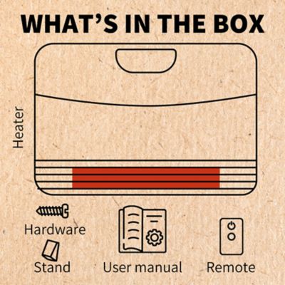 Image showing 6 th Heat Storm 1500 Watt Infrared Wall or Portable Electric Heater, Gray