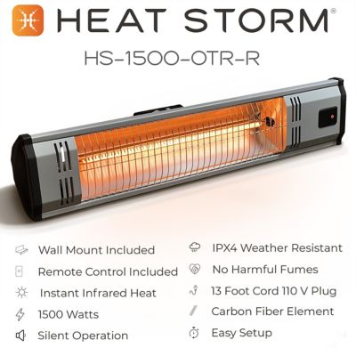 Image showing 6 th Heat Storm Tradesman 1500 Watt Weatherproof Infrared Heater, Remote