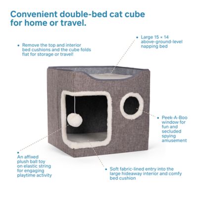 Image showing  Kitty's Getaway Cabana Cube Cat Bed