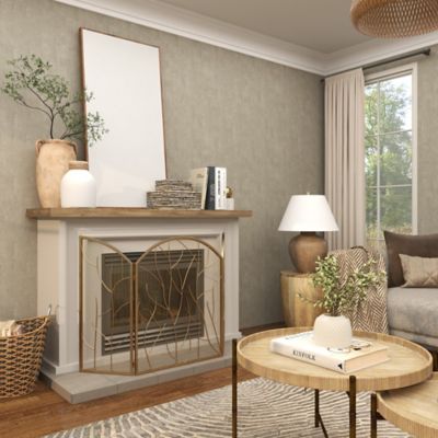 Image showing 8 th Harper & Willow Metal Branch 3 Panel Tree Living Room Fireplace Screen with Mesh Netting