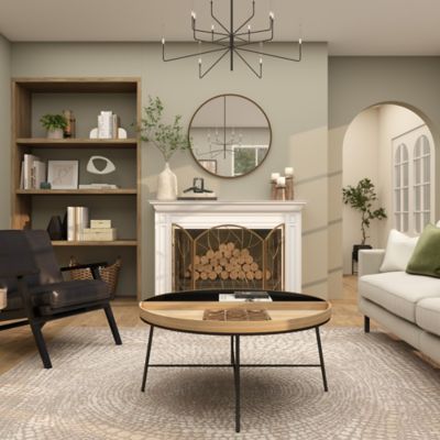 Image showing 9 th Harper & Willow Metal Branch 3 Panel Tree Living Room Fireplace Screen with Mesh Netting
