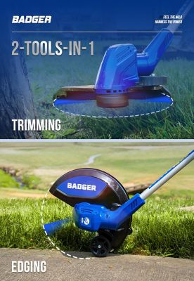 Image showing  40V 13 in. Cordless 2-in-1 String Trimmer/Edger, 2.0Ah Battery, Charger, 2 pk. Trimmer Line