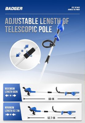 Image showing  40V 13 in. Cordless 2-in-1 String Trimmer/Edger, 2.0Ah Battery, Charger, 2 pk. Trimmer Line