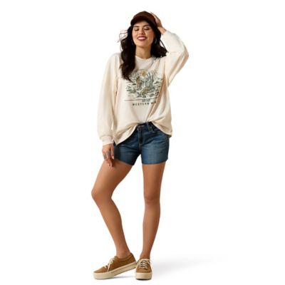 Image showing  Women's Canvas Oversized Long Sleeve T-Shirt