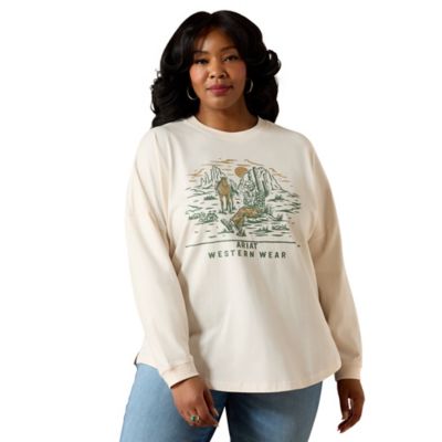 Image showing  Women's Canvas Oversized Long Sleeve T-Shirt