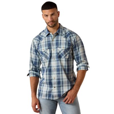 Ariat Men's Retro Heathcliff Fitted Snap Long Sleeve Shirt